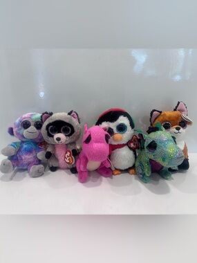 Lot Of 6 Retired Beany Boos Collectibles With Tags